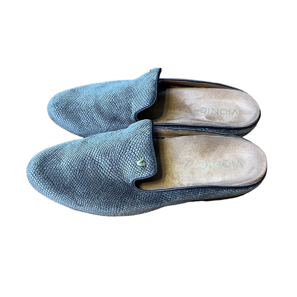 Vionic Textured Lavender Grey Slides Size 6.5 - image 3